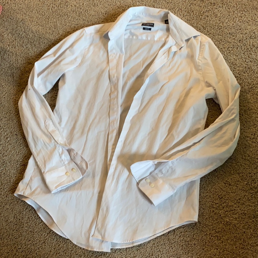 Men’s White Dress Shirt- Slim Fit